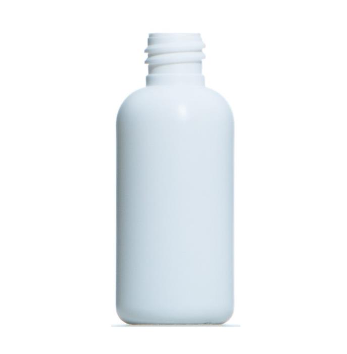 100ml White HDPE Boston Round Bottle, 20/410 Neck